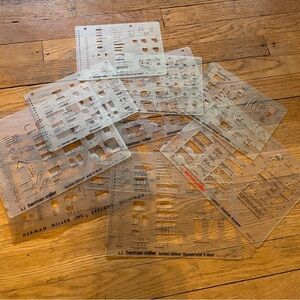 Vintage Herman Miller Office Stencils for Layouts Designers Architects Lot of 10